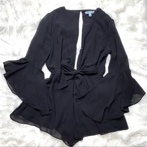 She + Sky Black Romper